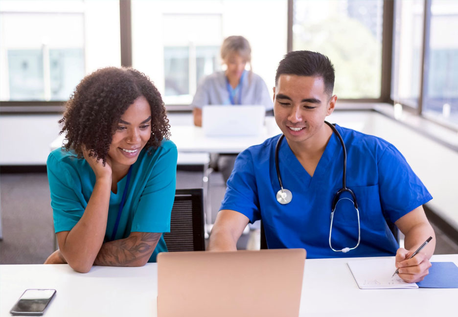 two nursing students