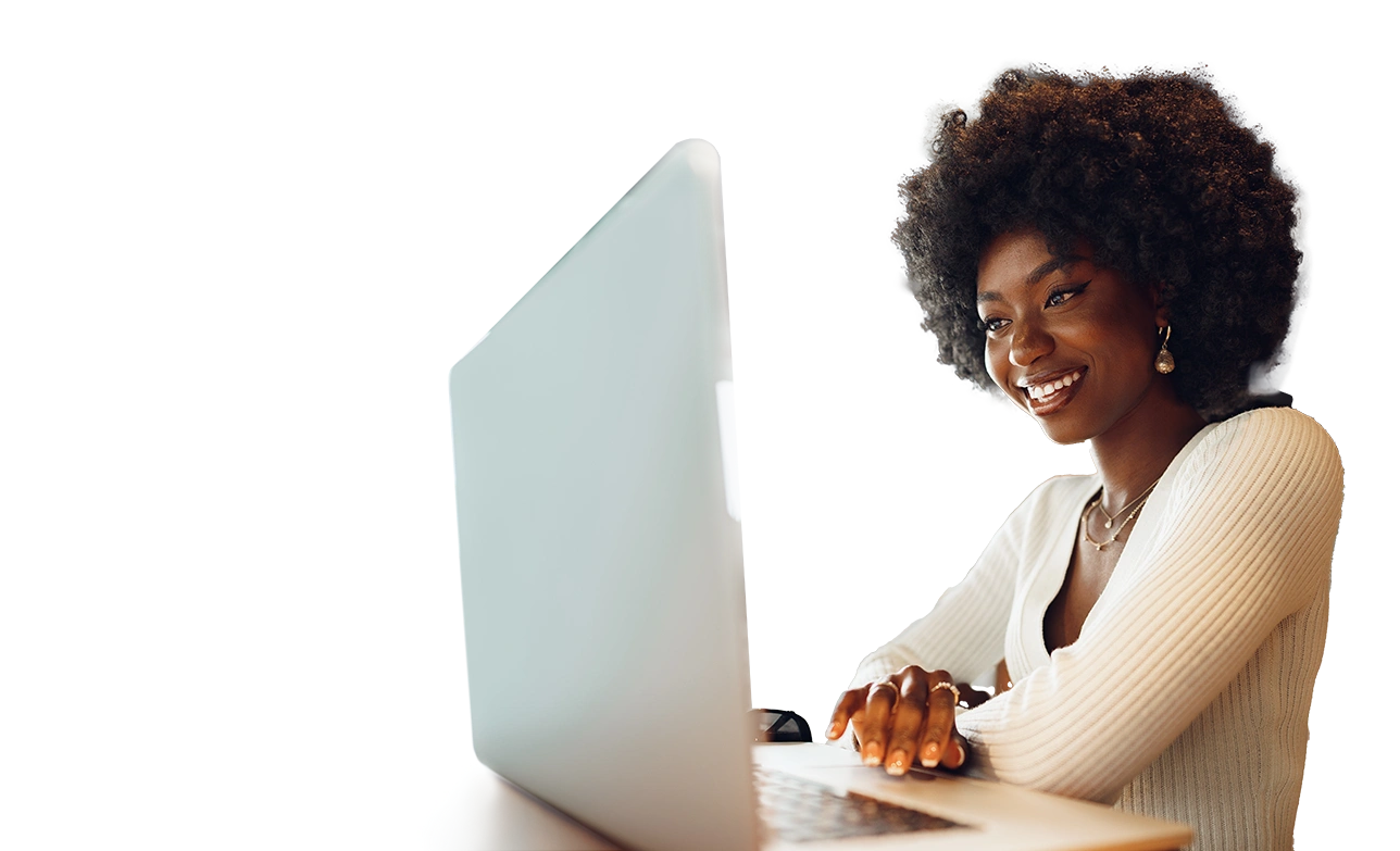 female student on laptop